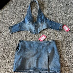 Edikted Blue Denim Apparel